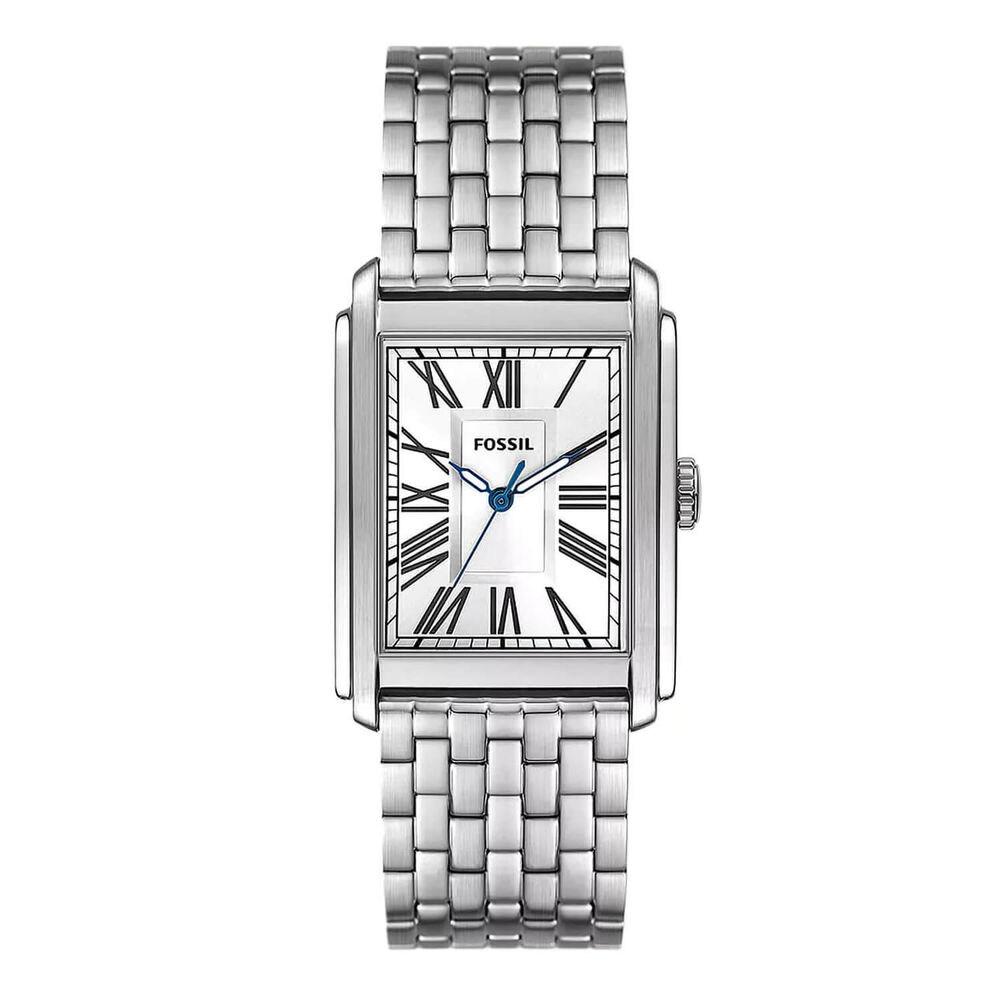 Fossil Carraway 32mm Silver Dial Steel Case Bracelet Watch image number 0