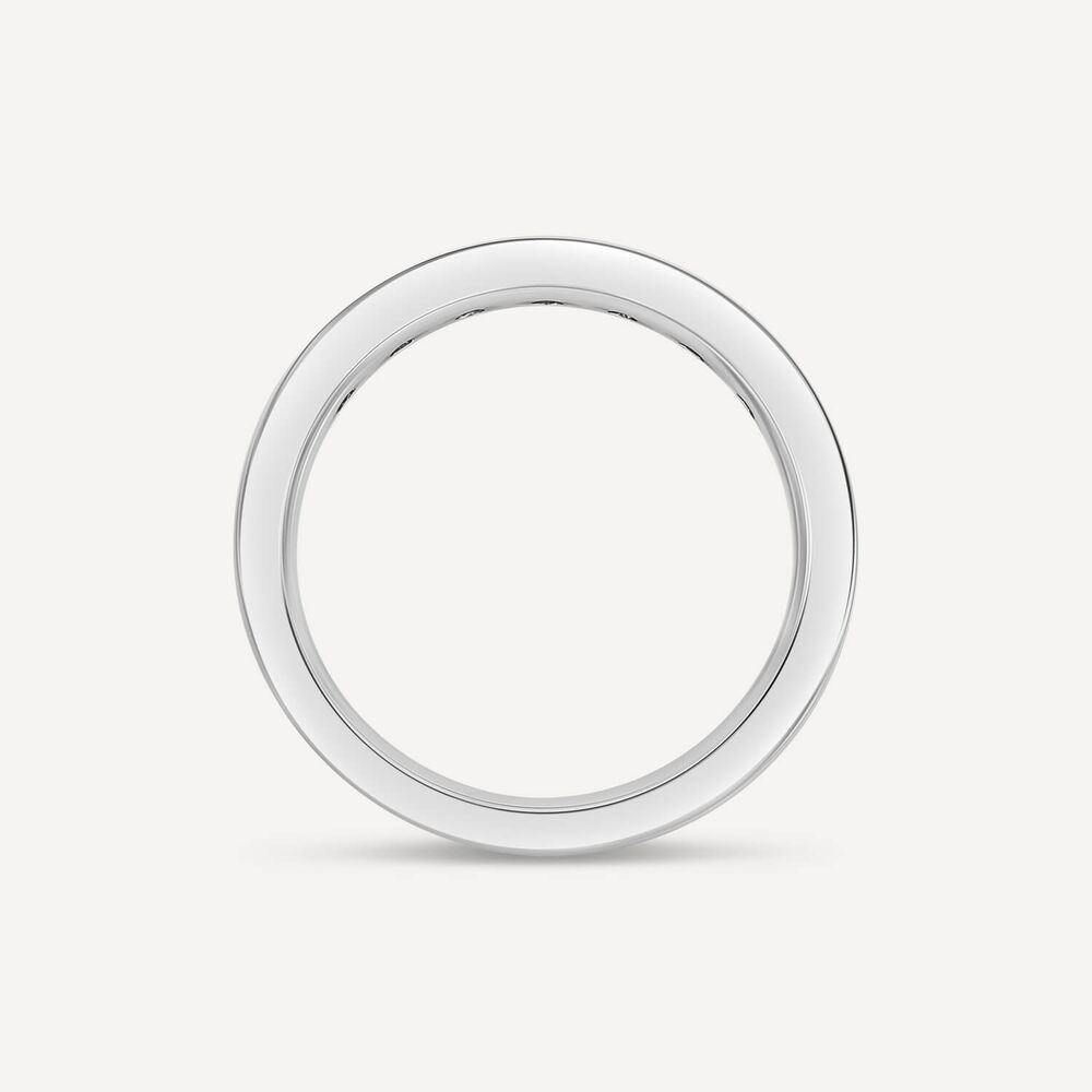 9ct White Gold 3.5mm 0.67ct Diamond Pave Set Wedding Ring- (Special Order) image number 3