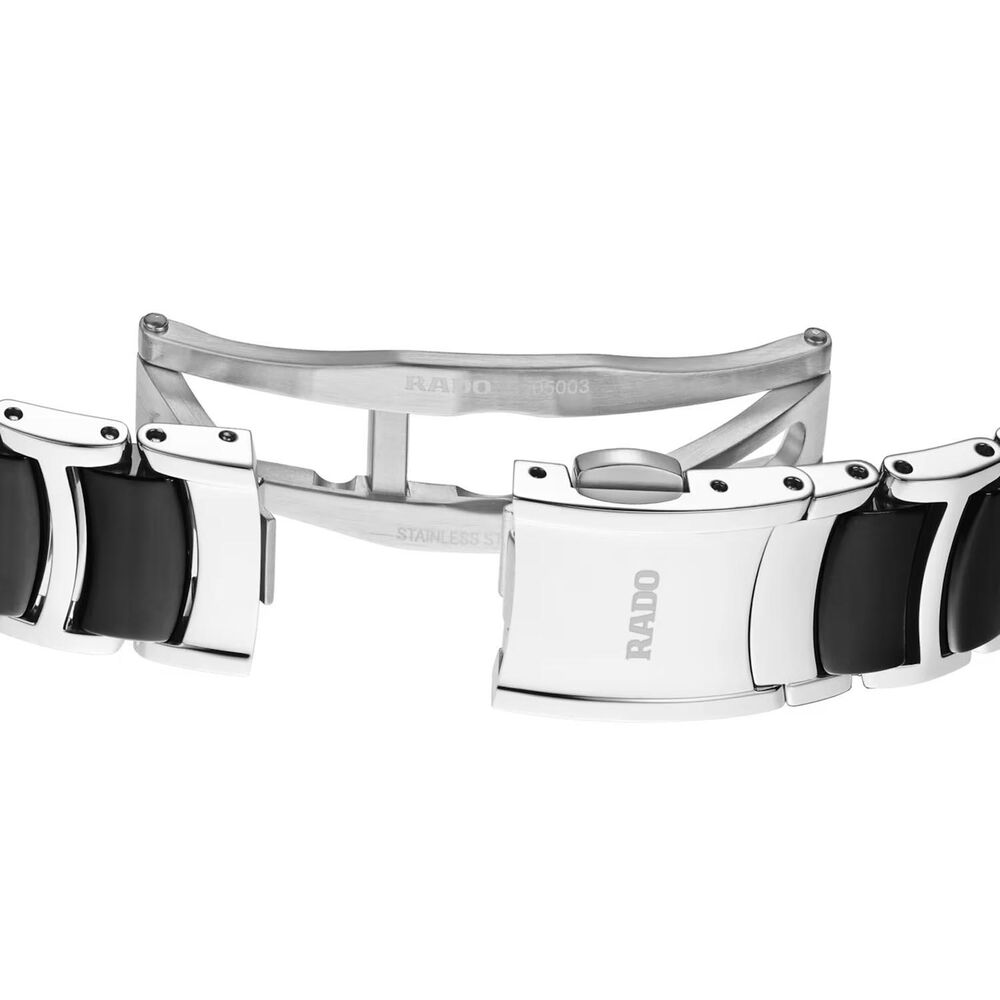 Rado Centrix Diamonds 30.5mm Black Dial Ceramic & Steel Bracelet Watch image number 4