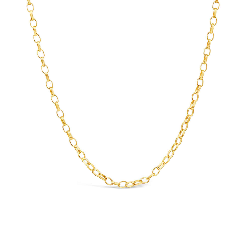 9ct Yellow Gold 18' Small Belcher Link Chain Necklet image number 0