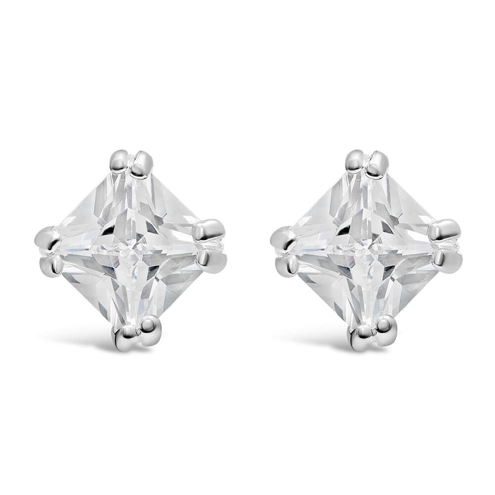 Sterling Silver and Cubic Zirconia Earrings image number 0