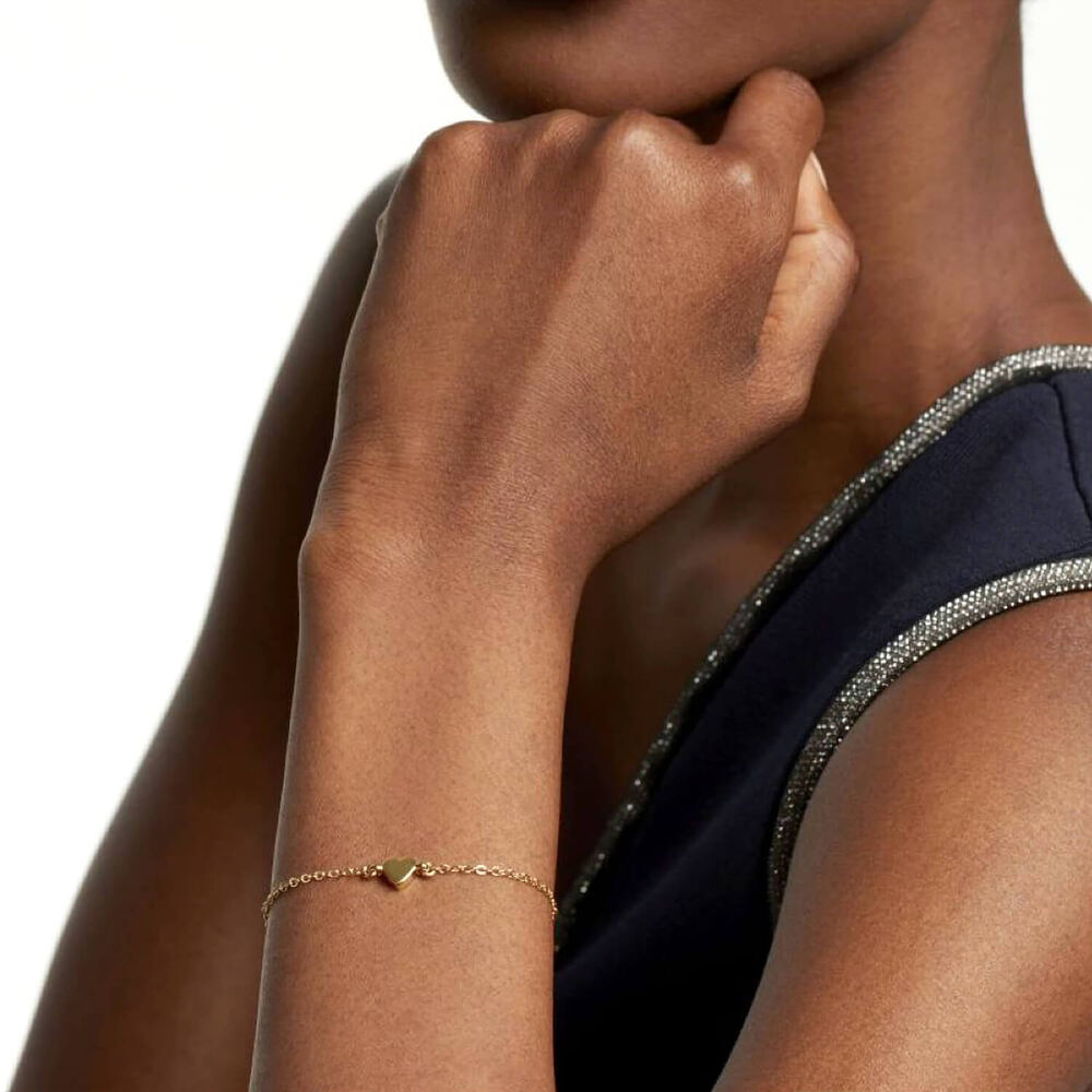 Ted Baker Harsa Yellow Gold Plated Tiny Heart Bracelet image number 2