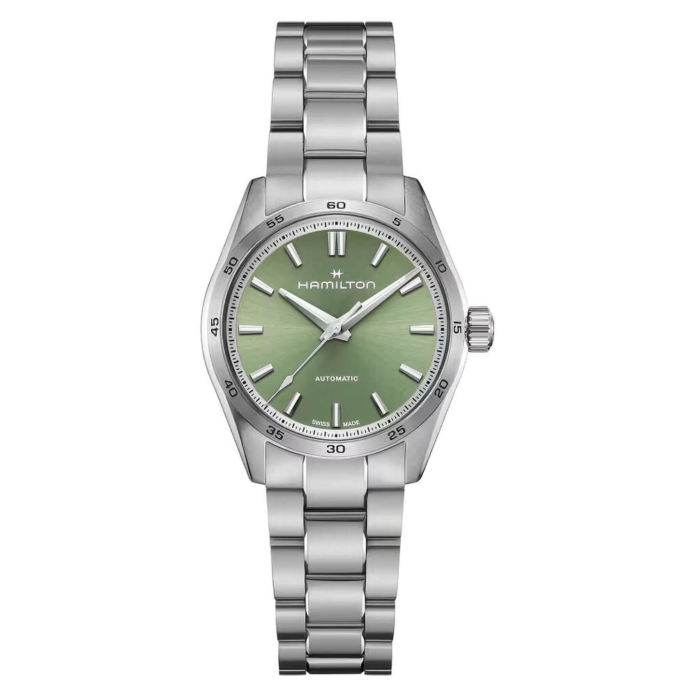Hamilton Jazzmaster Performer Auto 34mm Green Dial Steel Bracelet Watch image number 0