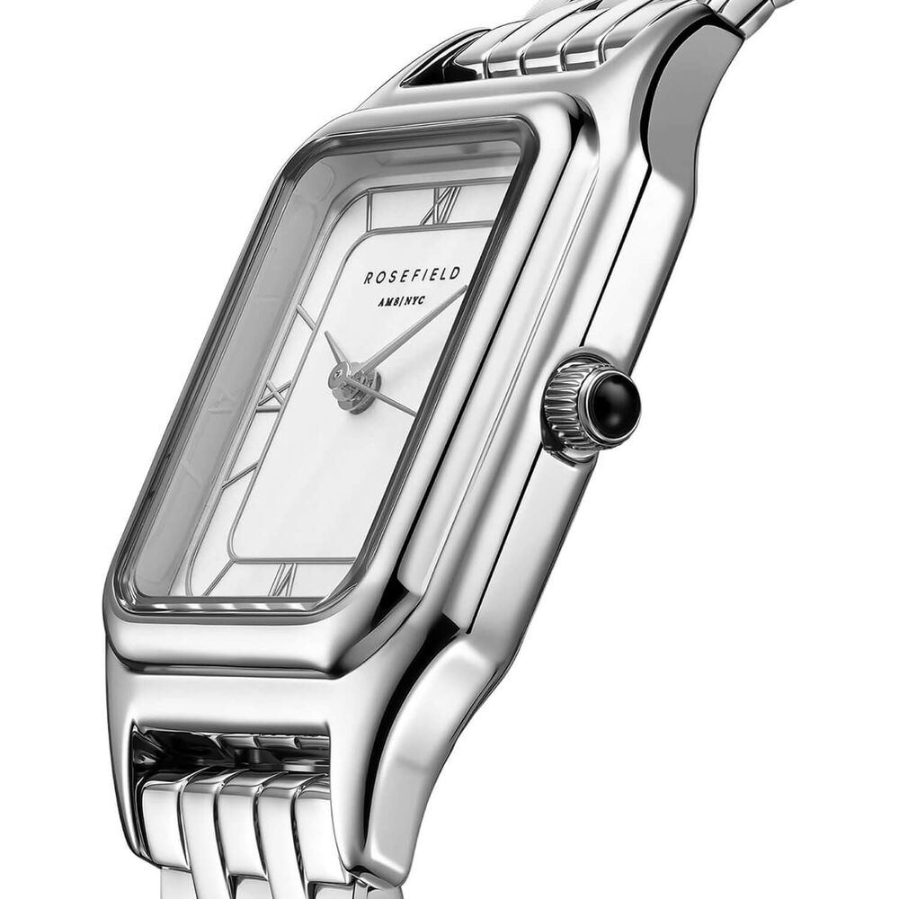 Rosefield Ivy White Silver 21x26mm Dial Stainless Steel Bracelet Watch image number 2