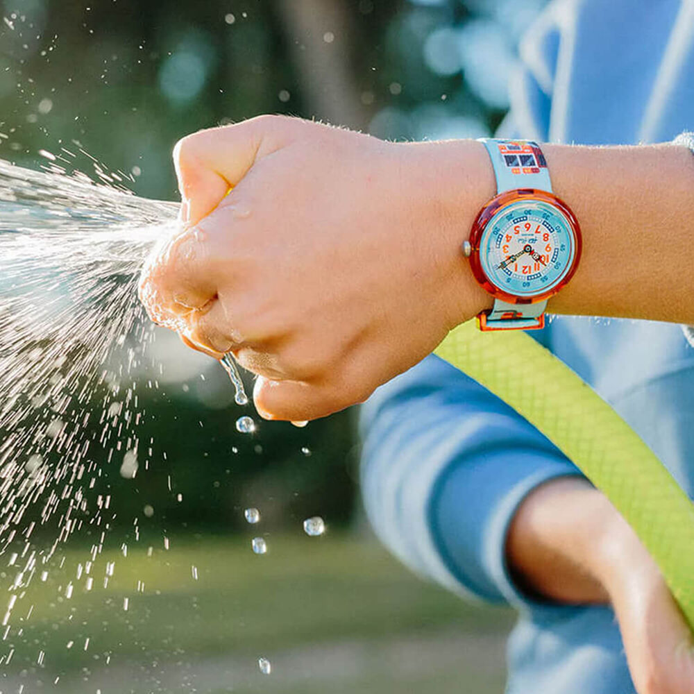 Flik Flak Fire Stopper 32mm Quartz Kids Watch image number 4
