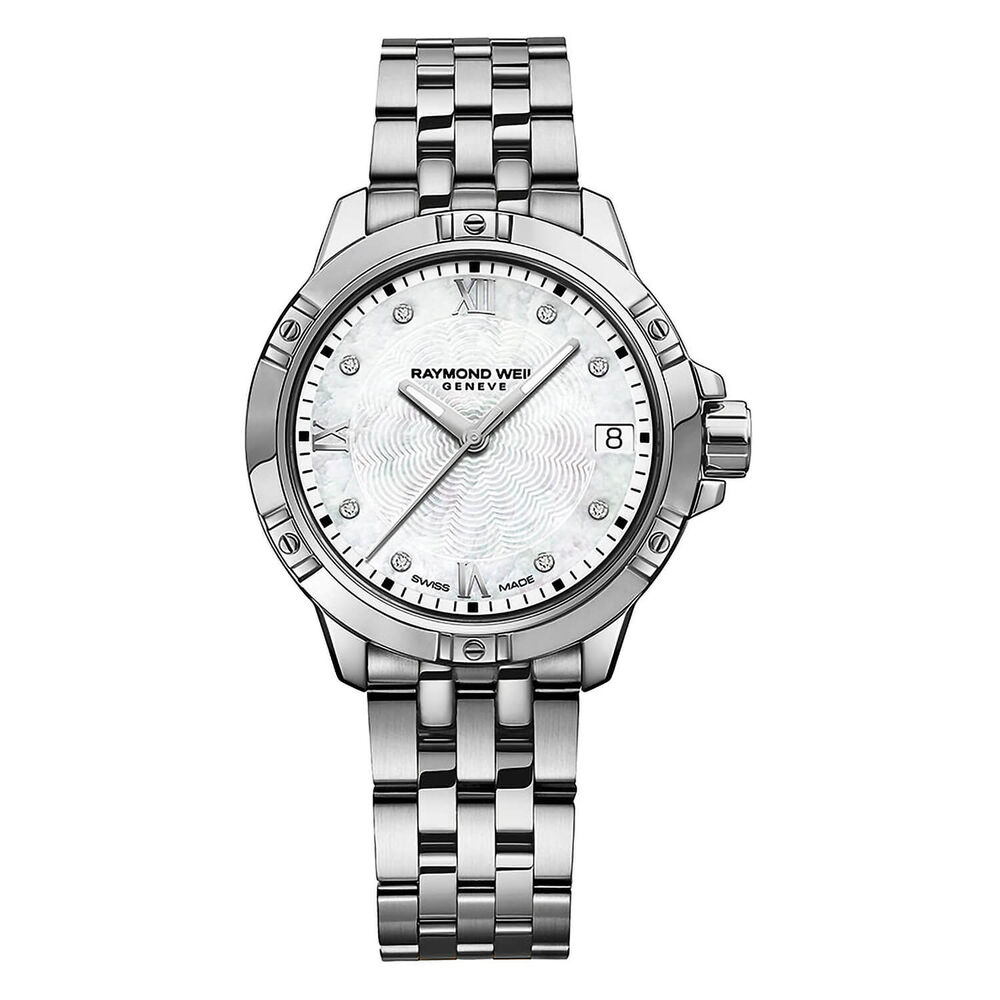 Raymond Weil Tango Diamond Dot Mother Of Pearl Dial With Stainless Steel Bracelet Watch