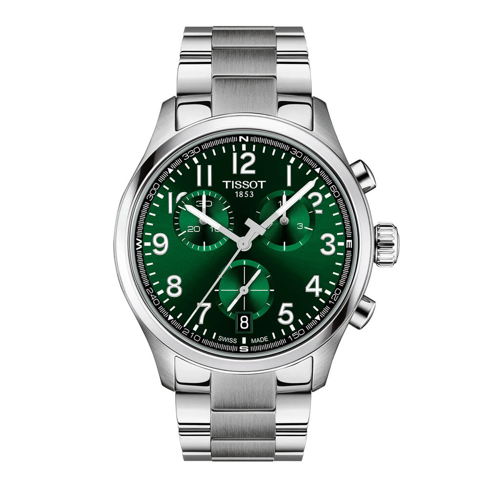 Tissot Chrono L 42mm Green Dial Stainless Steel Bracelet Chronograph Watch