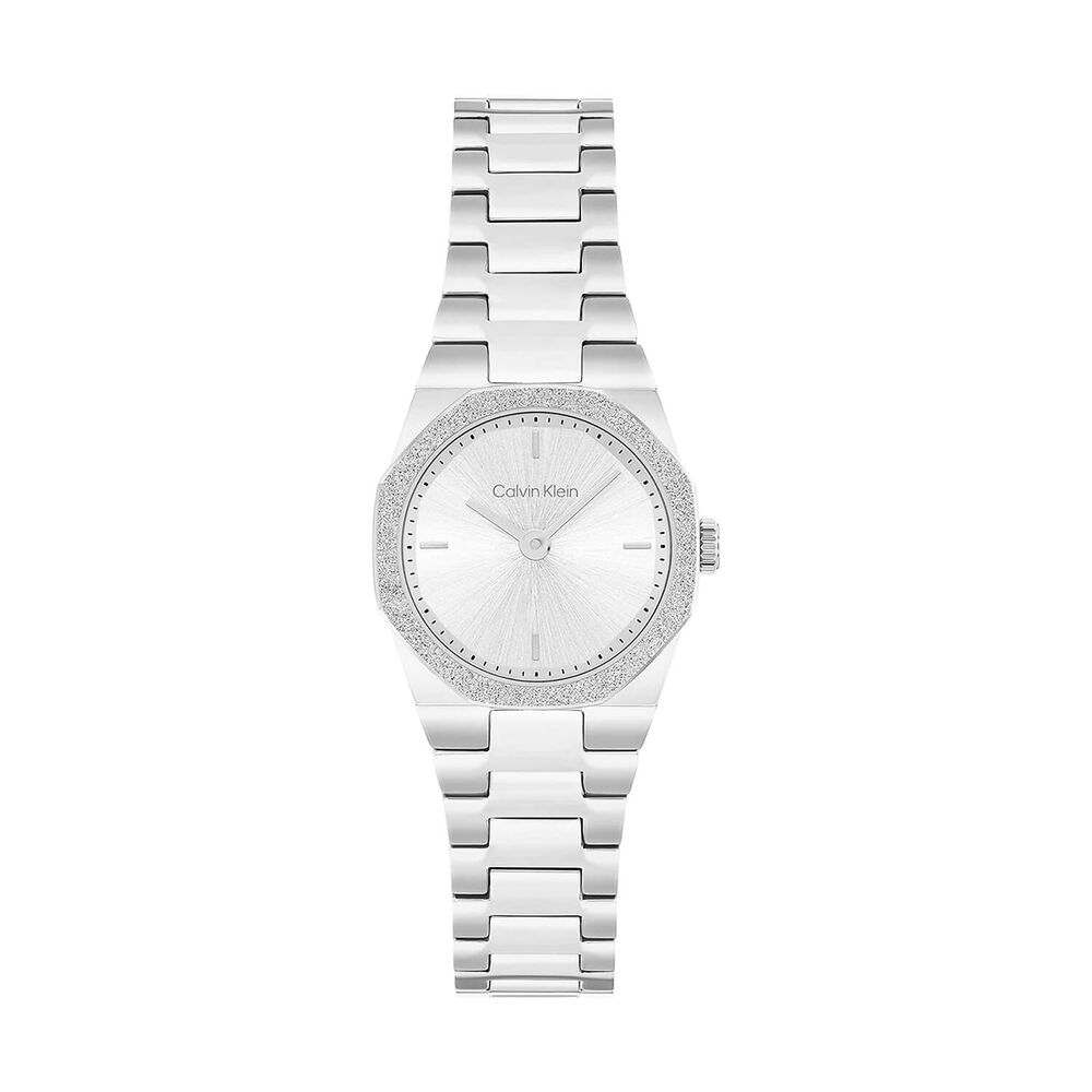 Calvin Klein Geometric Elegance 23mm Silver Dial Stainless Steel Bracelet Watch image number 0