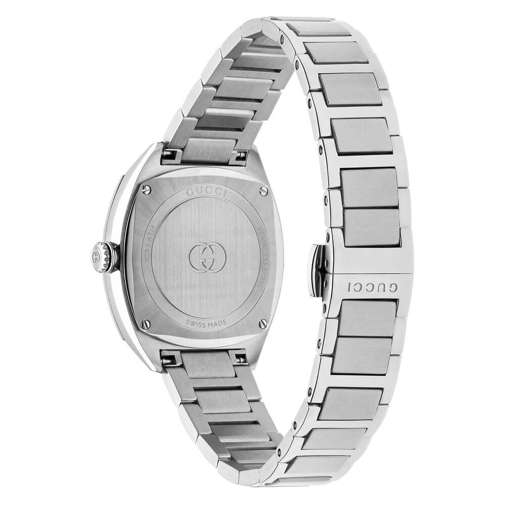 Gucci Interlocking 29mm Silver Dial Diamond Dots Steel Bracelet Watch