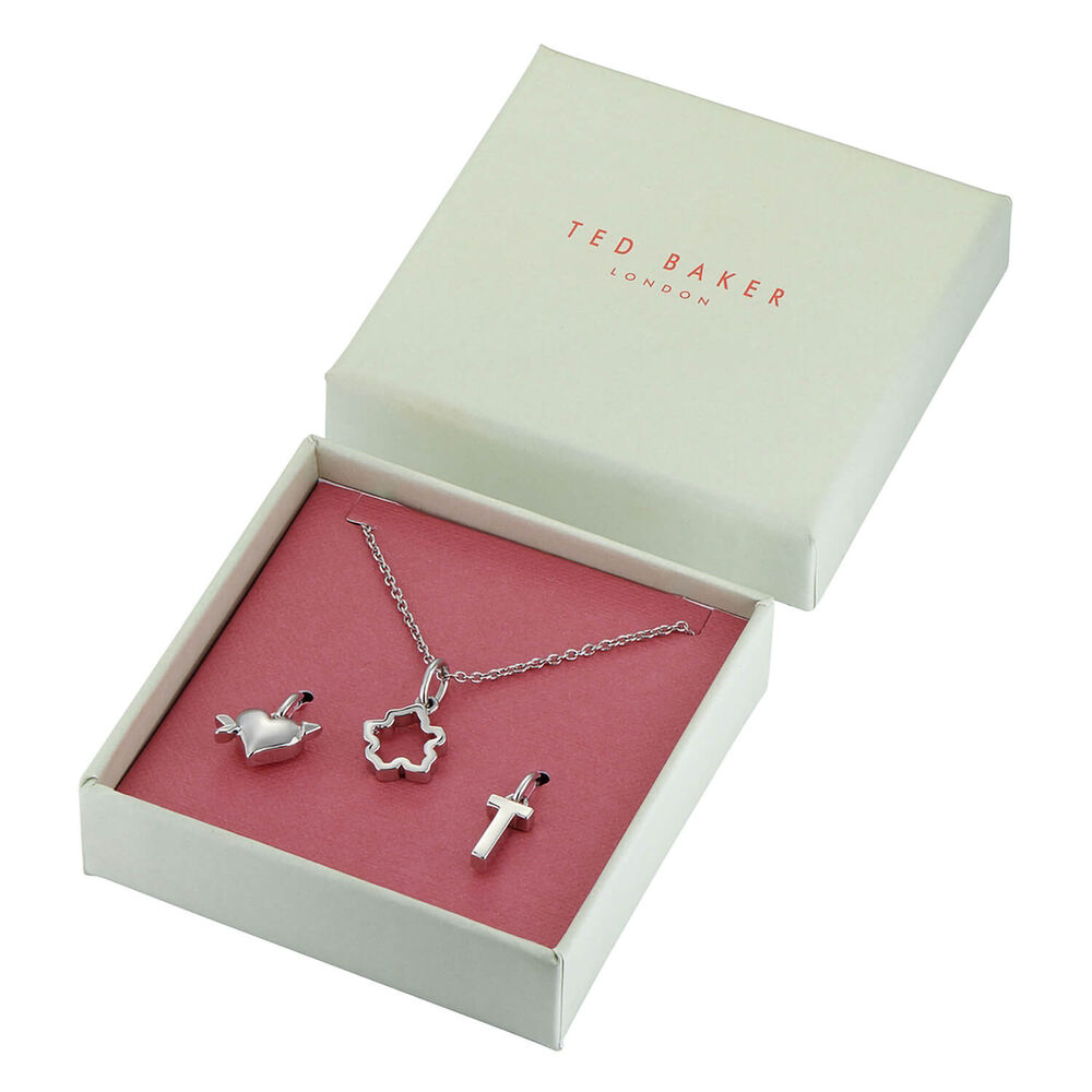 Ted Baker 3 Interchangeable Silver Tone Charms Set