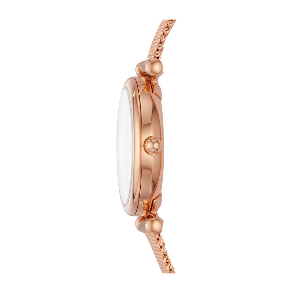 Fossil Mini Carlie Pearl & Rose Gold 28mm Ladies' Watch image number 1