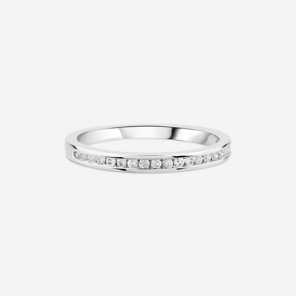 18ct White Gold 0.15ct Channel Set Eternity Ring image number 2