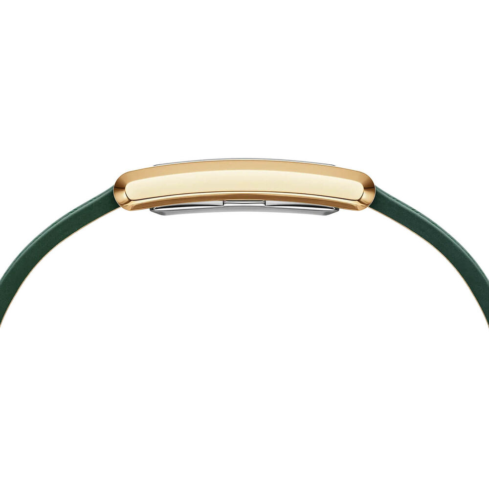 Daniel Wellington Bound 32x22mm Champagne Dial Green Crocodile Leather Strap Watch image number 3