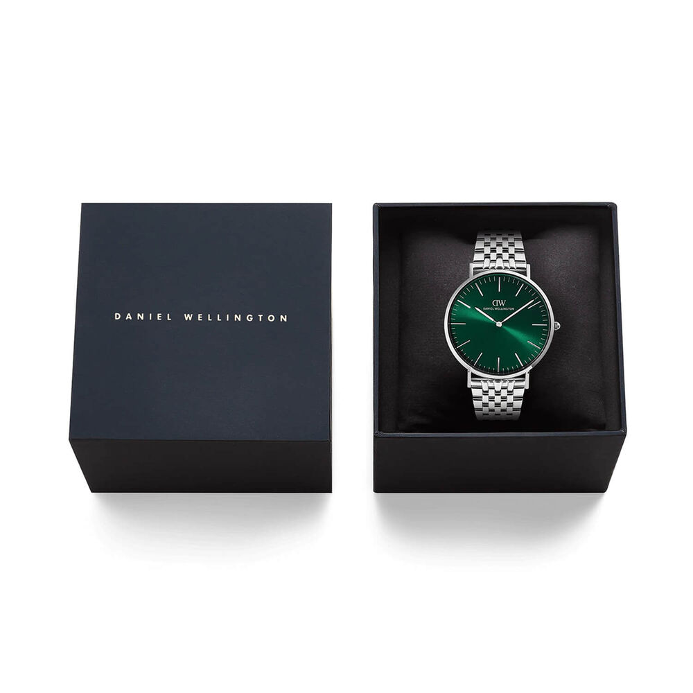 Daniel Wellington Classic 40mm Emerald Sunray Dial Stainless Steel Bracelet Watch