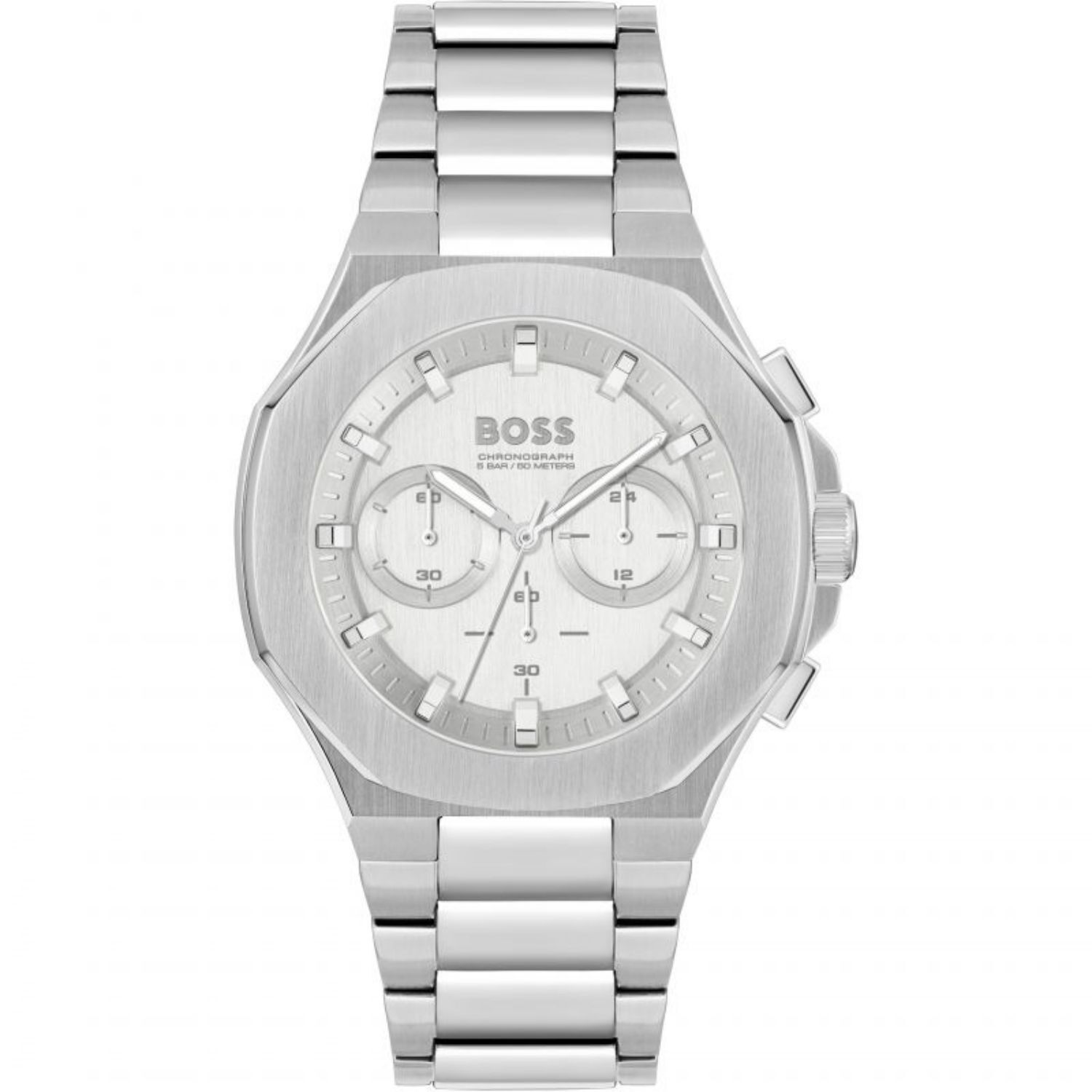 Men's silver 2025 chronograph watches