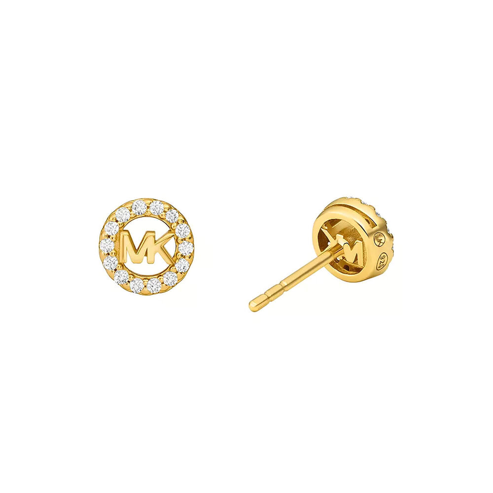 Michael Kors Fulton 14ct Yellow Gold Plated Cubic Zirconia Set Stud Earrings