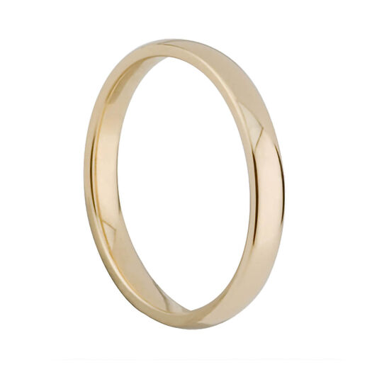 Ladies' 18ct gold 2.5mm classic court wedding ring