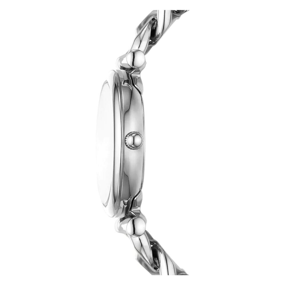 Fossil Carlie 28mm Silver Dial Steel Chain Bracelet Watch image number 2
