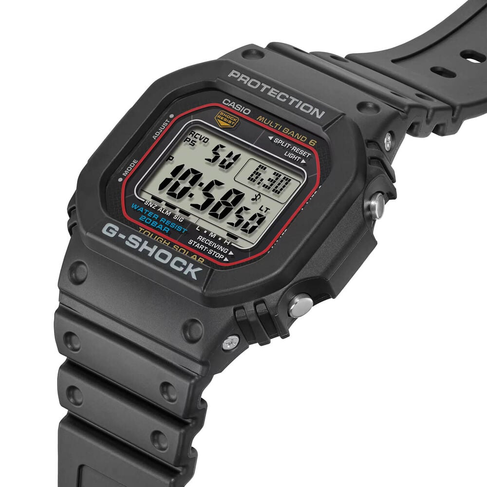 G-SHOCK 5600 Series 46.7x43.2mm Black Digital Display Resin Strap Watch