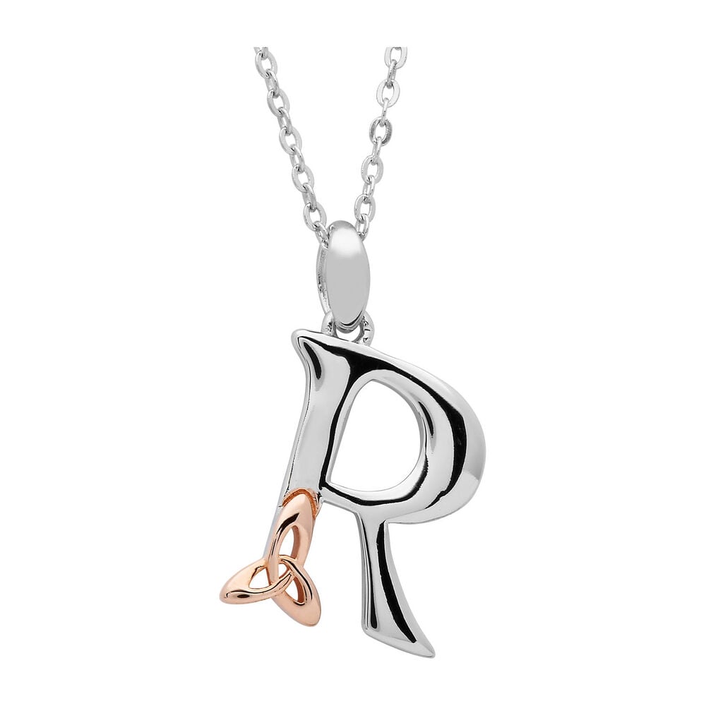 Sterling Silver Celtic 'R' Initial Pendant image number 0