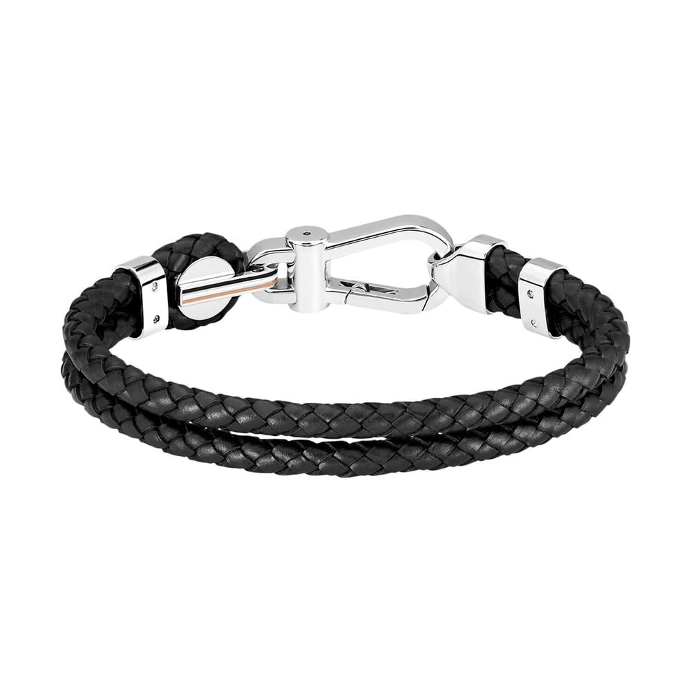 BOSS Ares Prime Brown Leather Bracelet