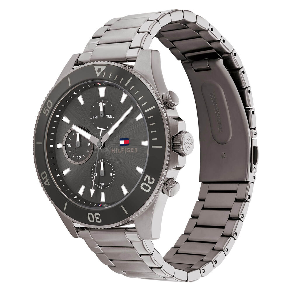 Tommy Hilfiger 46mm Case Dark Grey Dial Bracelet Watch