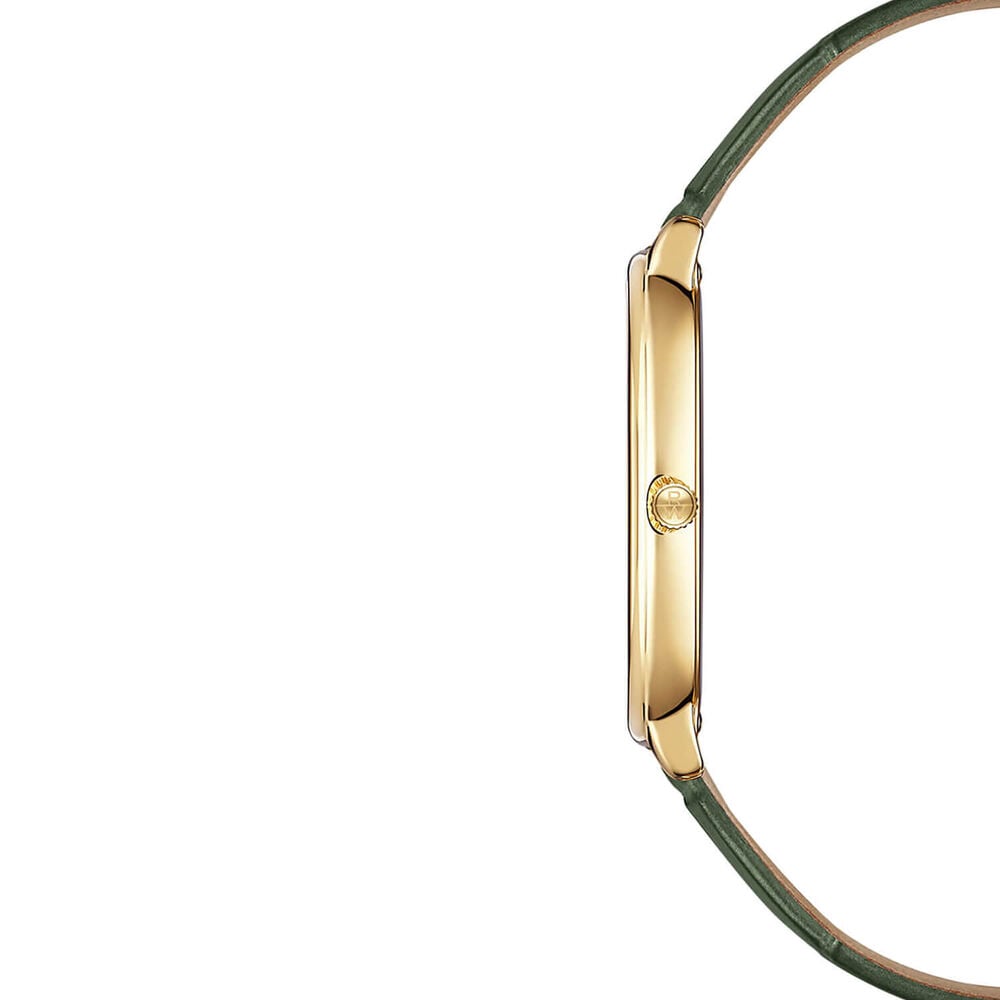 Raymond Weil Toccata Heritage 31x36mm Silver Dial Green Leather Strap Watch