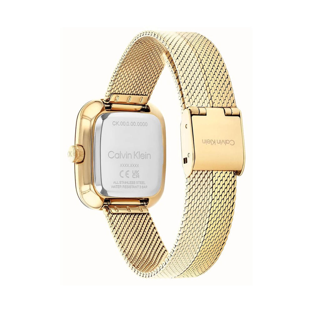 Calvin Klein Adore 30mm Gold Dial Gold Tone Steel Mesh Bracelet Watch image number 2