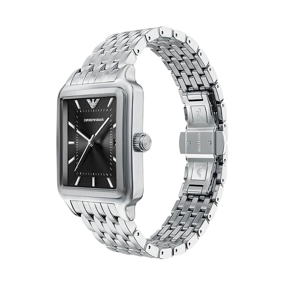 Emporio Armani Diego 36mm Black Dial Stainless Steel Bracelet Watch