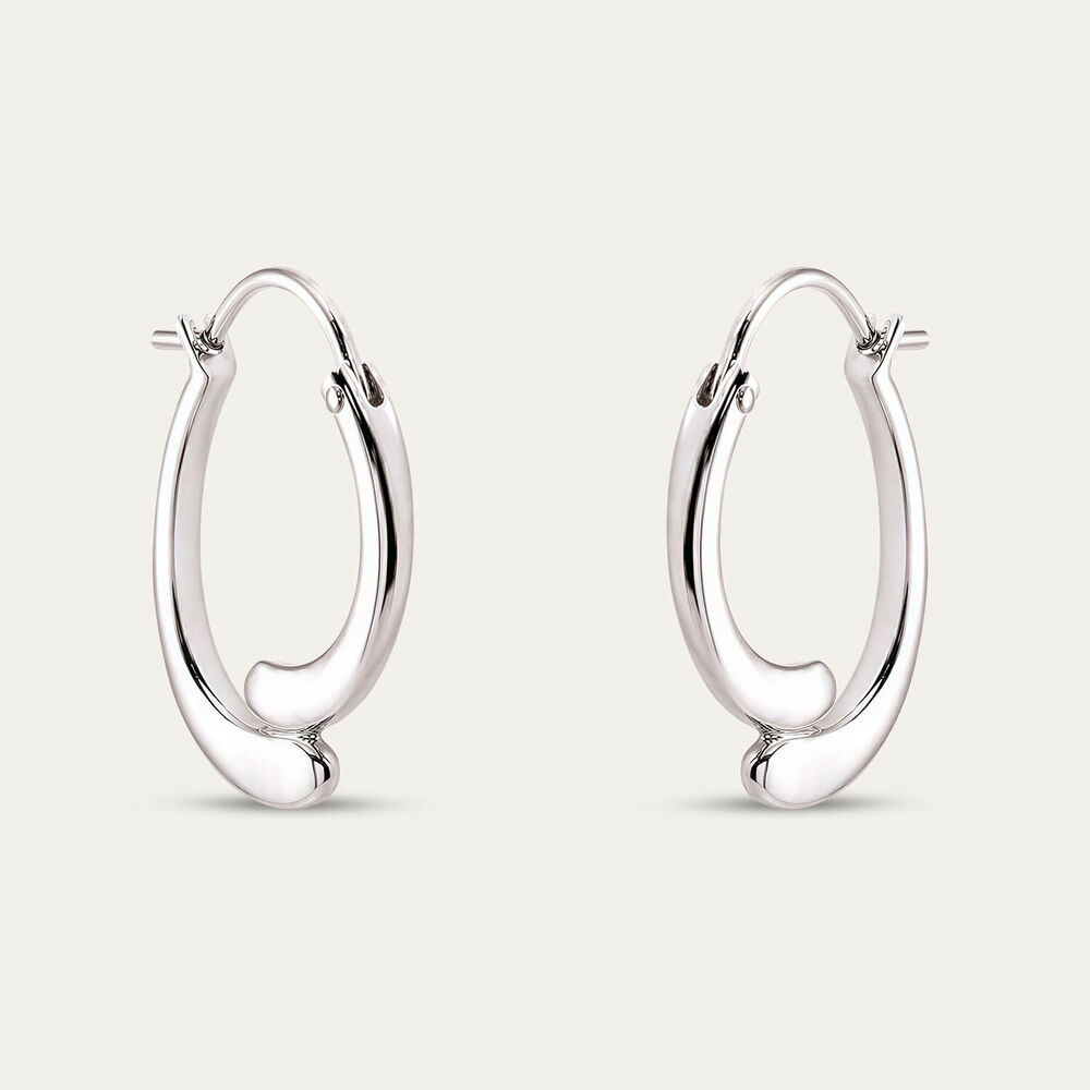 Sterling Silver Overlap Hoop Earrings