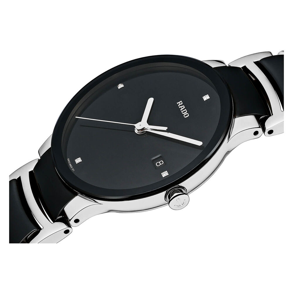 Rado Centrix Black Ceramic Bracelet Mens Watch