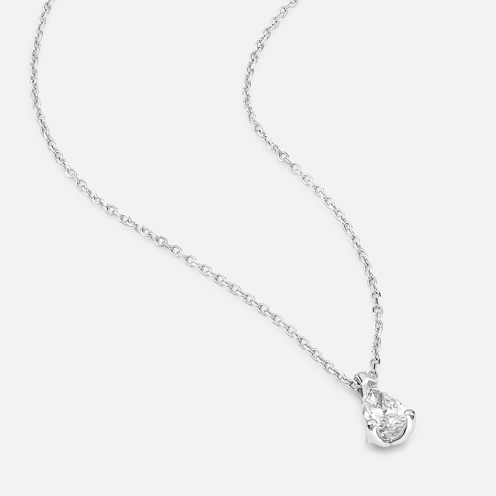 Born 9ct White Gold 0.30ct Lab Grown Pear Diamond Pendant