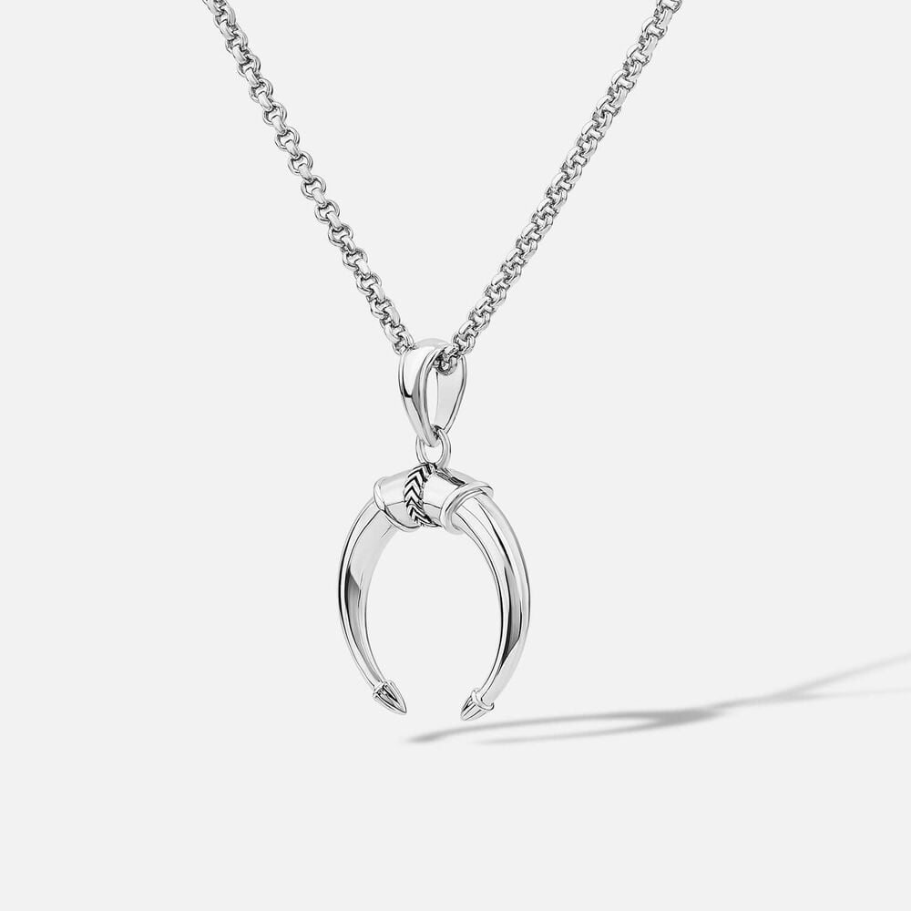 Sterling Silver Crescent Moon Pendant