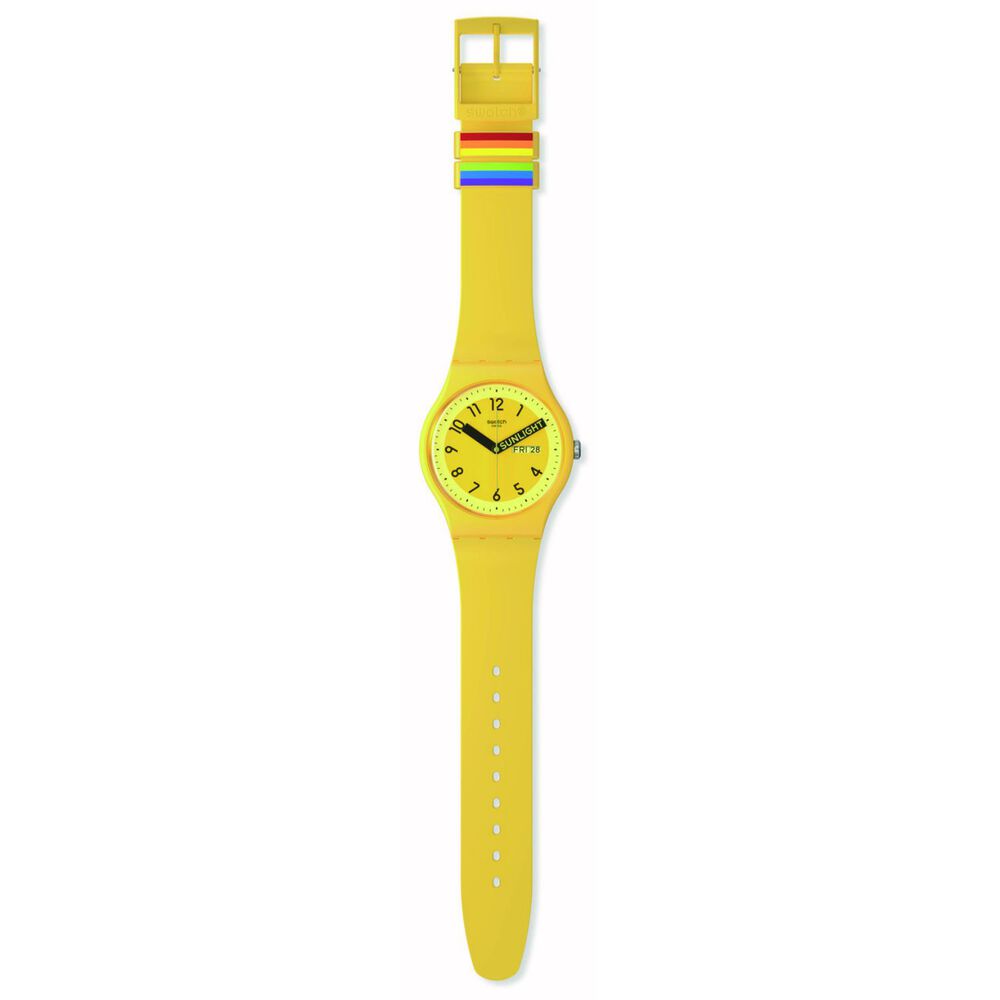Swatch Proudly Yellow 41mm Yellow Dial &Strap Watch