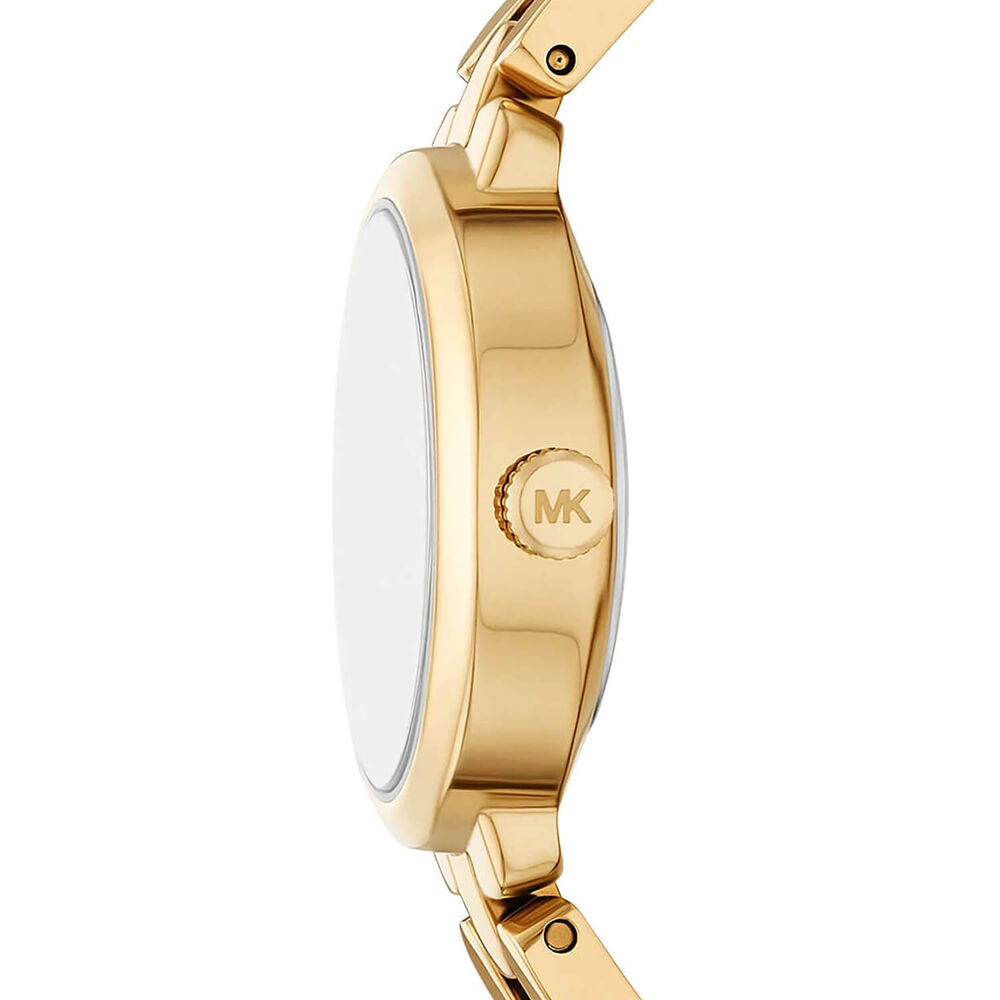 Michael Kors Maude 20.5x25.5mm Gold Dial Gold Tone Stainless Steel Bracelet Watch image number 1