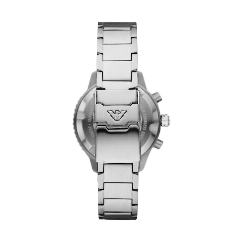 Emporio Armani Diver Chronograph 43mm Black Dial Steel Bracelet Watch image number 1