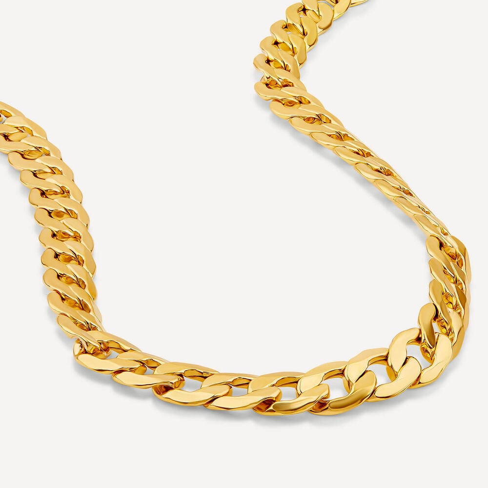 9ct Yellow Gold Polished 20'' Curb Chain Necklace image number 2