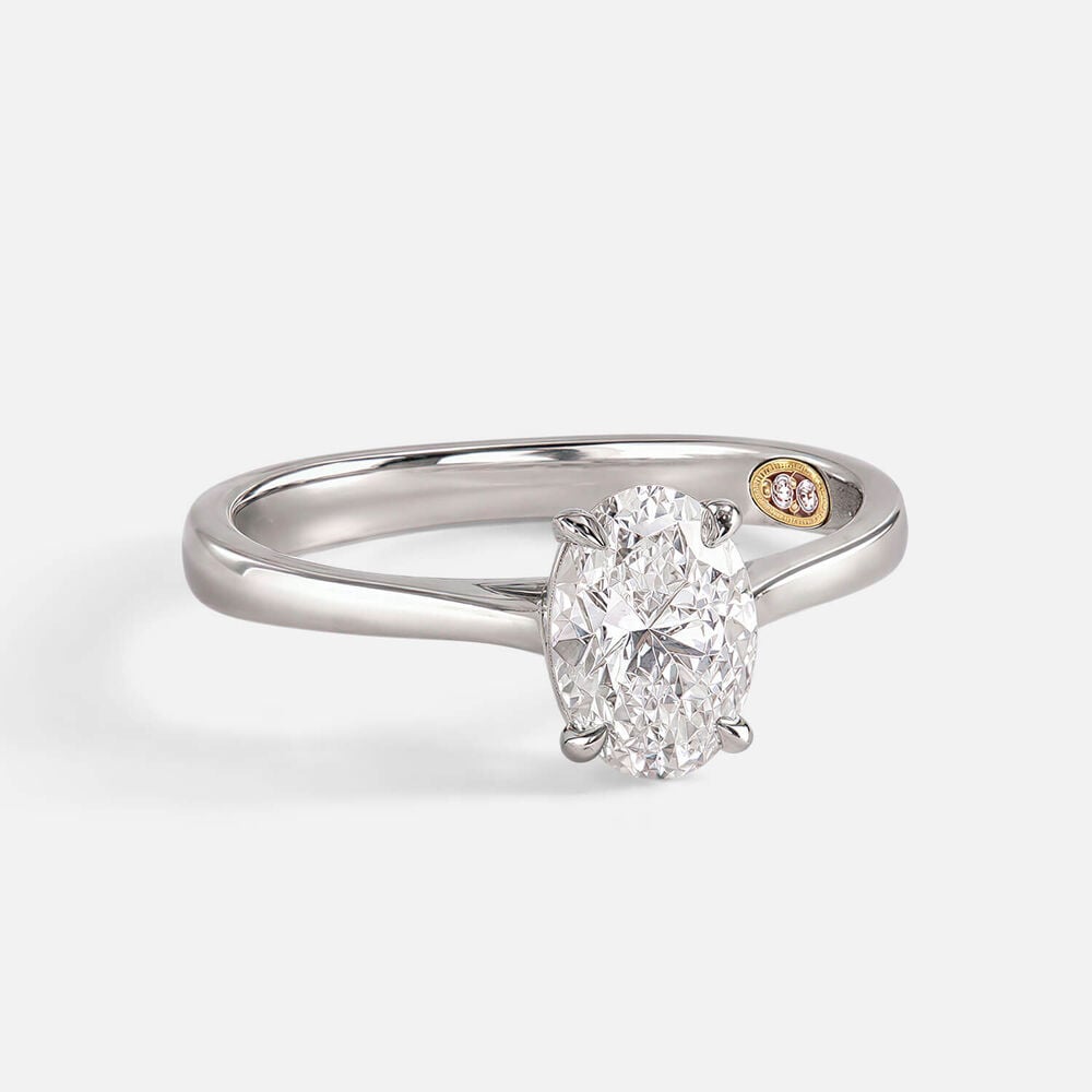 Platinum 1.00ct Oval Diamond Solitaire Ring