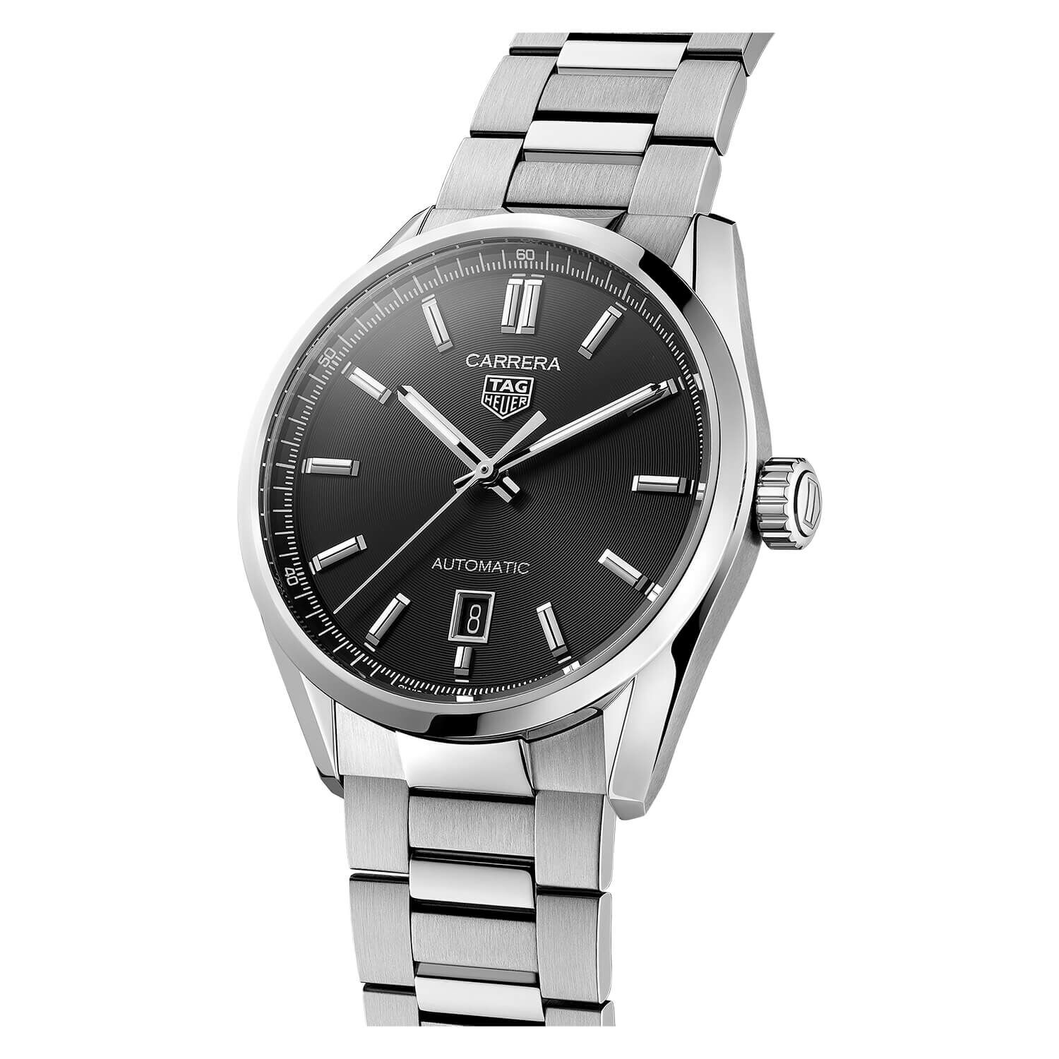 TAG Heuer Carrera Calibre 5 39mm Black Dial Bracelet Watch