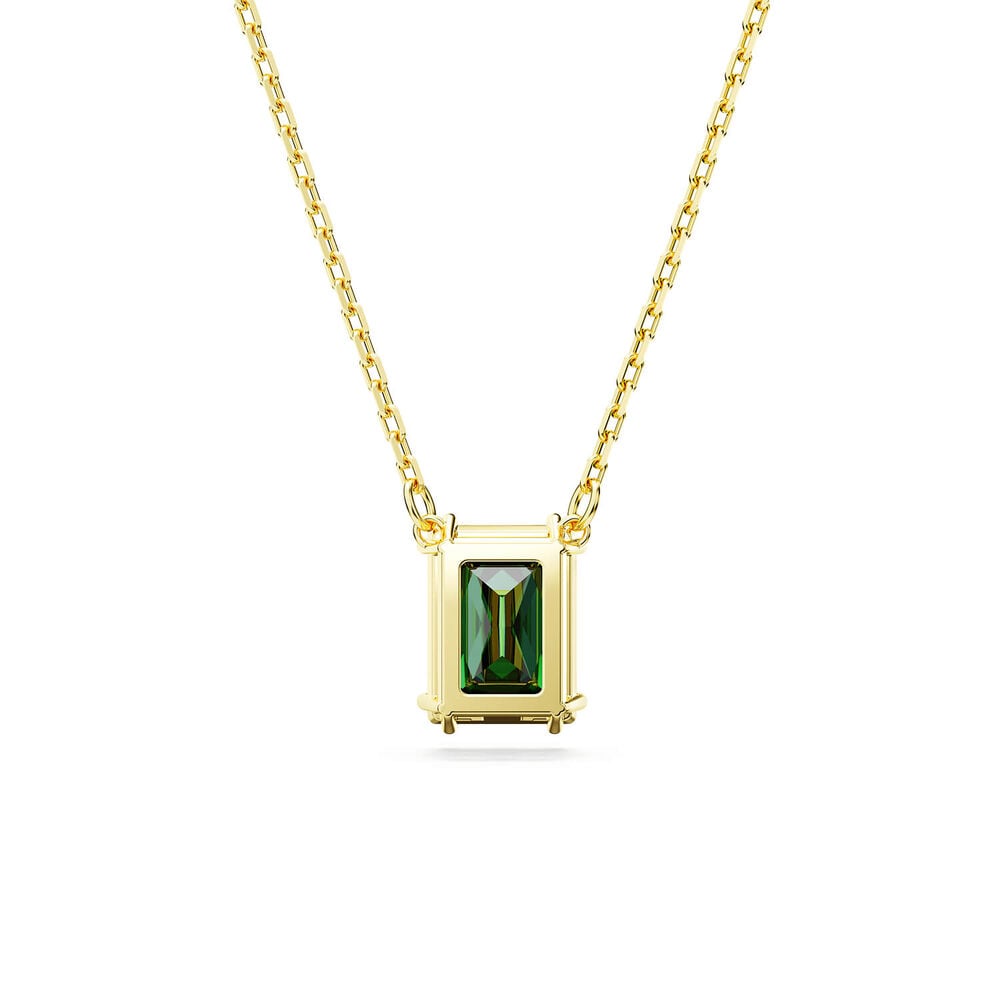 Swarovski Stilla Green Cubic Zirconia 18ct Yellow Gold Finished Pendant
