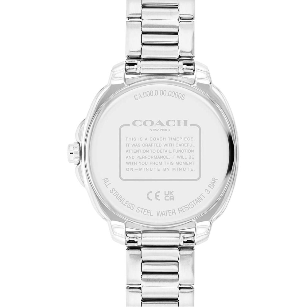 Coach Kitt 34mm Pink Dial Crystal Bezel Stainless Steel Bracelet Watch