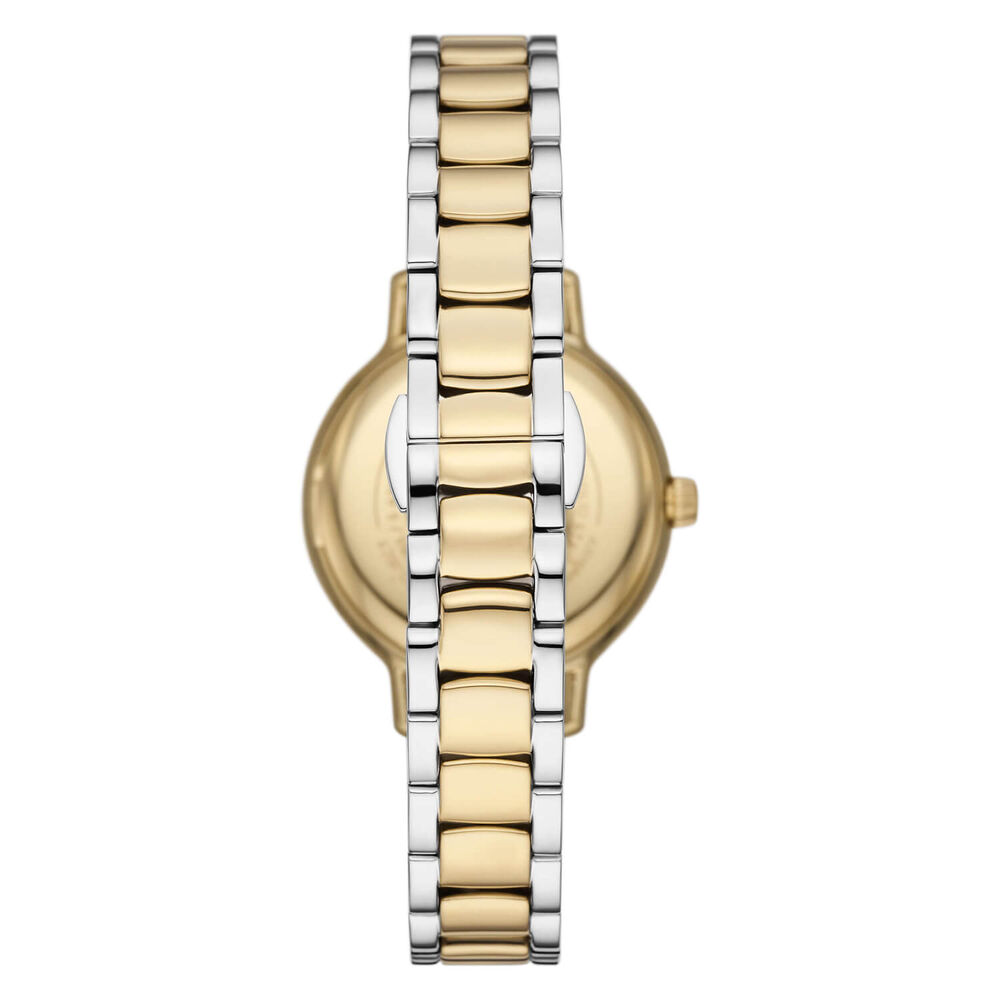 Emporio Armani Cleo 32mm White Dial Steel &Yellow Gold PVD Case Watch image number 3