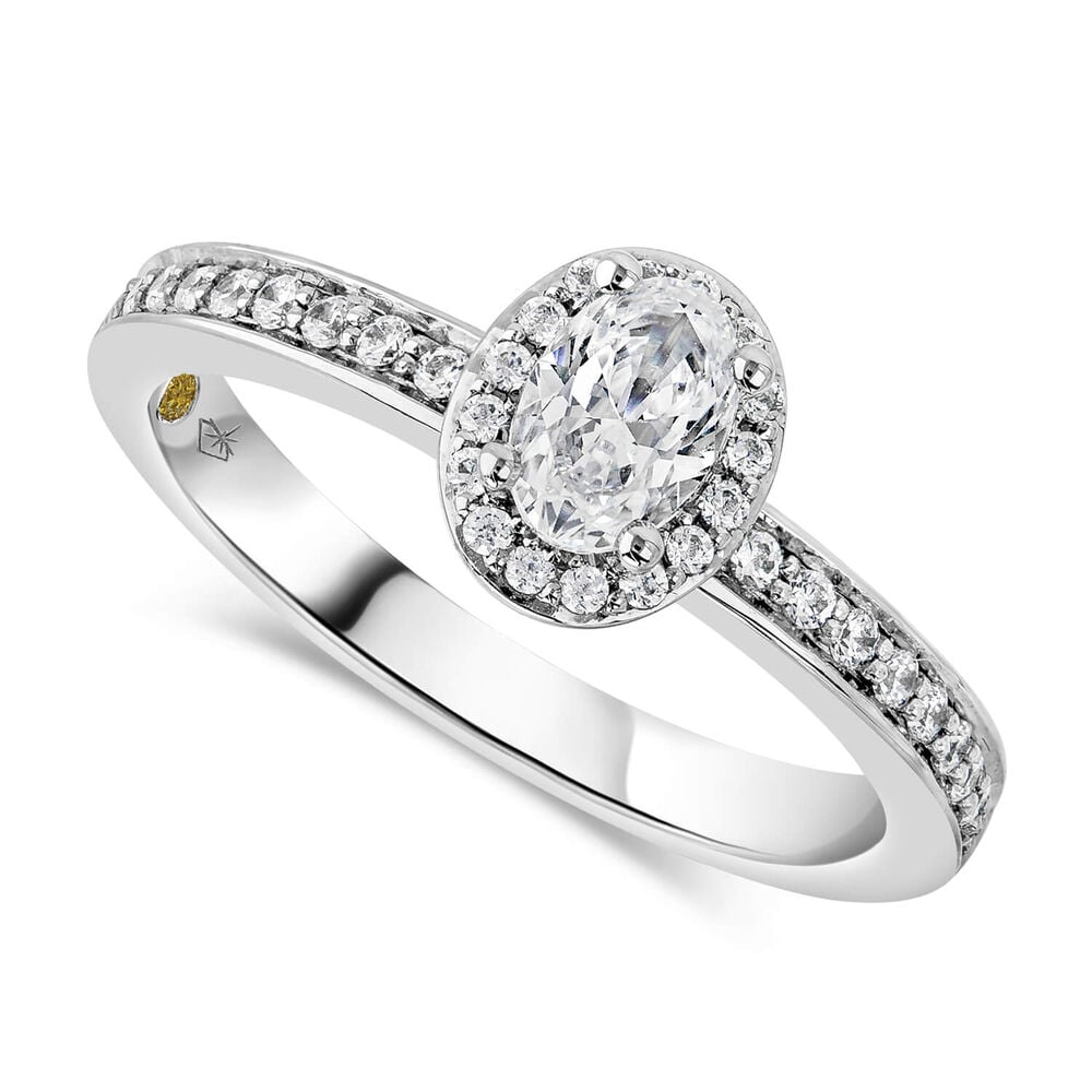 Northern Star 0.62ct Oval Diamond 18ct White Gold Ring image number 0