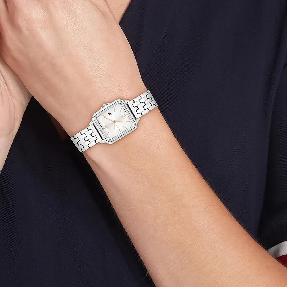 Tommy Hilfiger Mia 24 x 22.5mm Silver Dial Steel Case Bracelet Watch image number 3