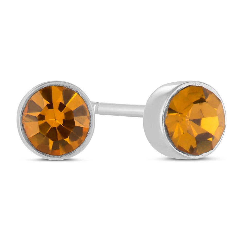 Little Treasure November Birthstone Children's Earrings image number 1