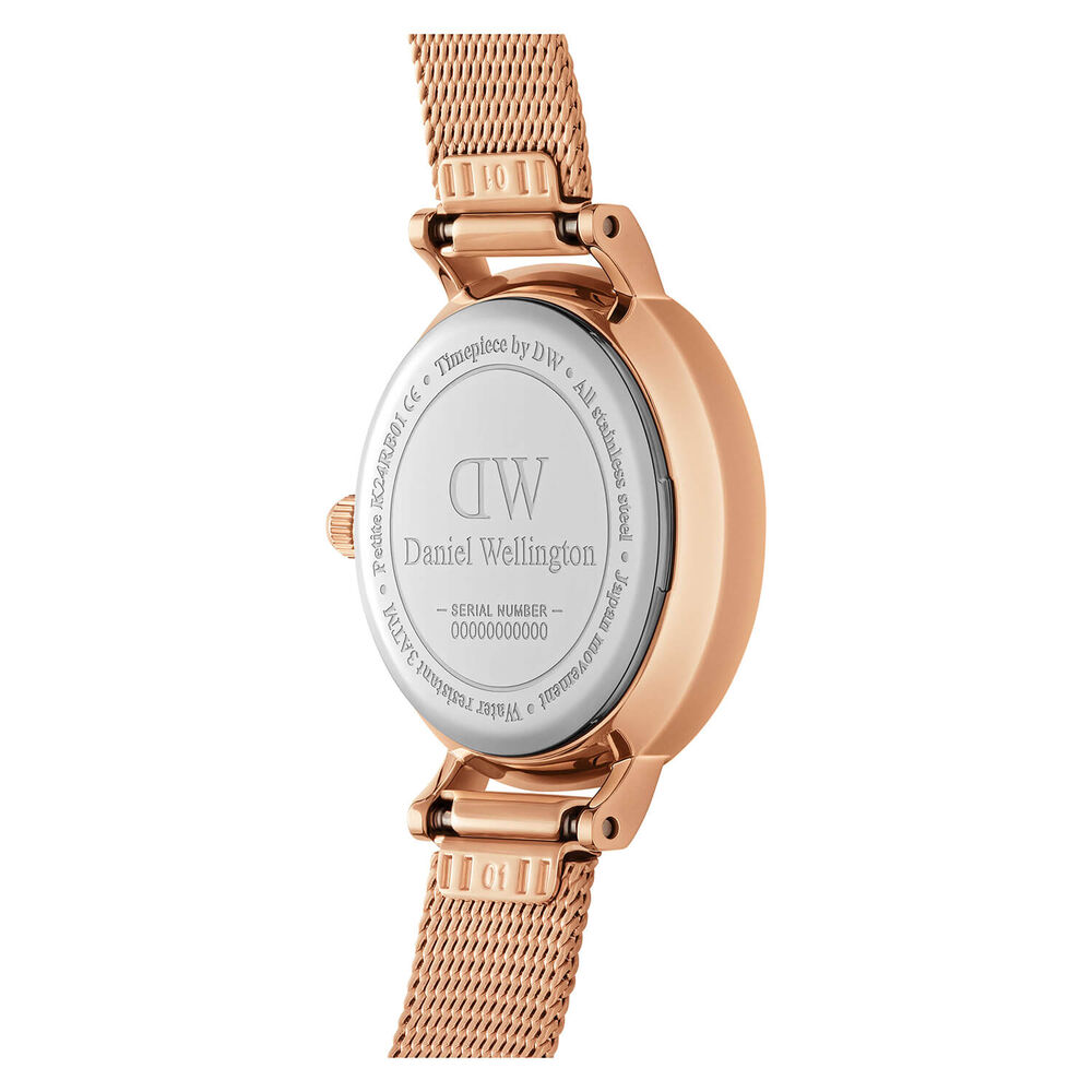 Daniel Wellington Petite 24MM White Round Dial Rose Gold PVD Case And Bracelet Watch image number 2