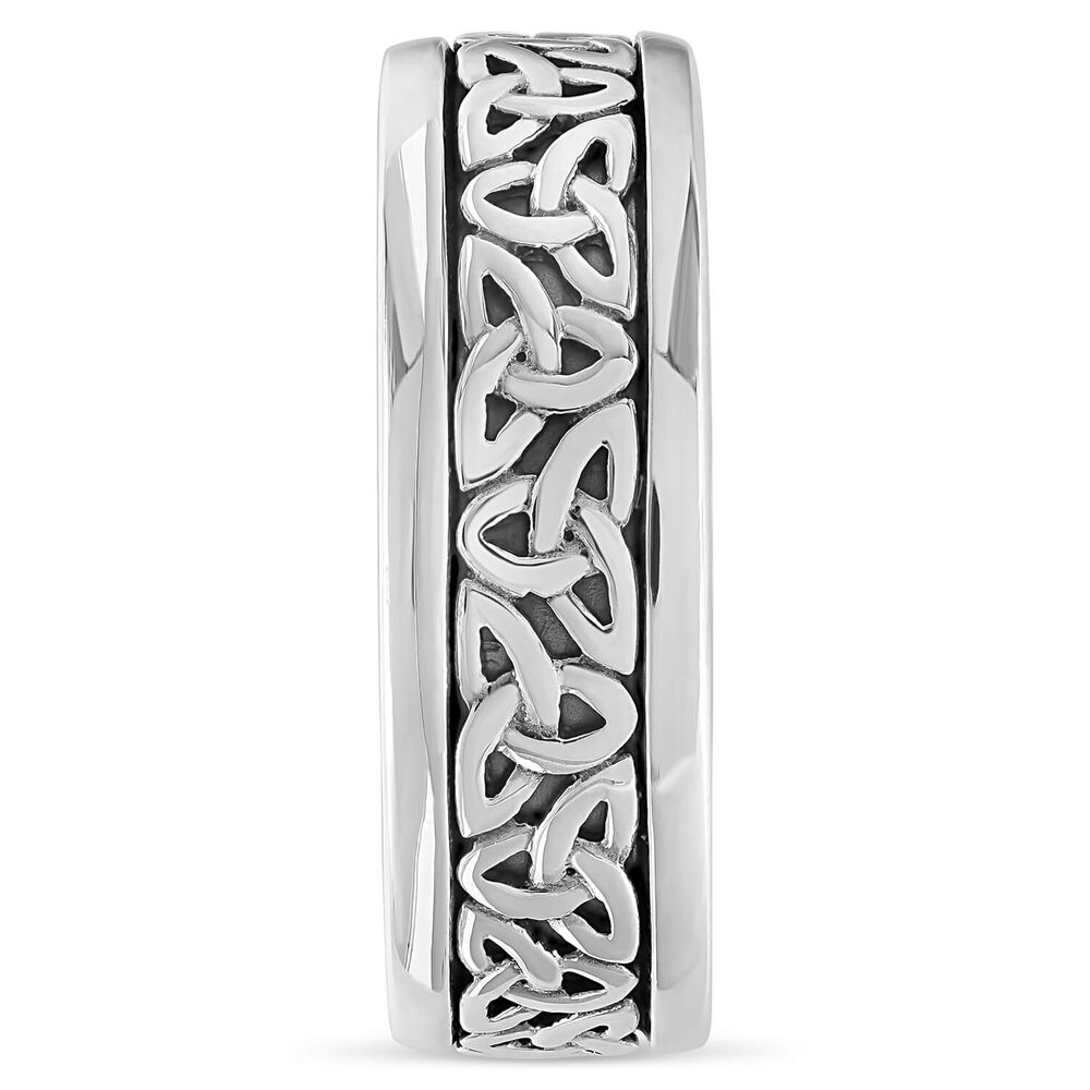 Sterling Silver Trinity Knot Men's Ring
