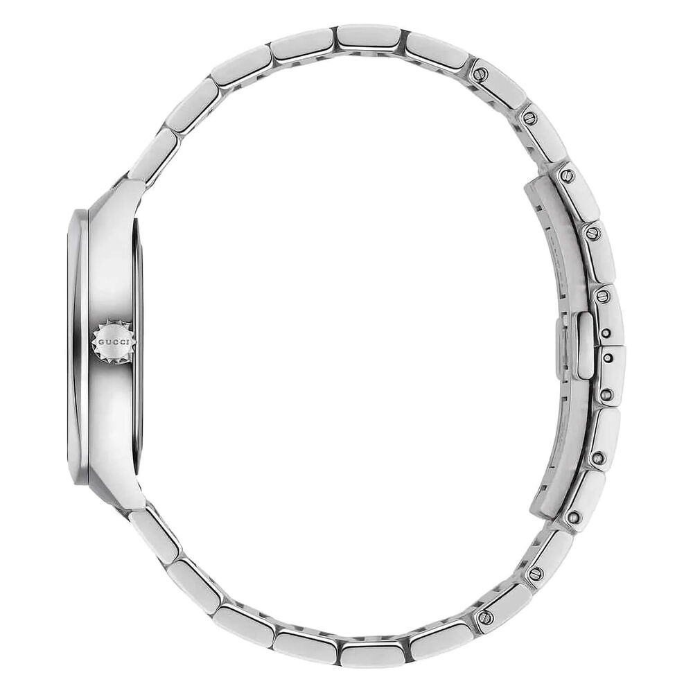 Gucci GG2570 G-Frame Ladies Diamond Dot Stainless Steel Watch