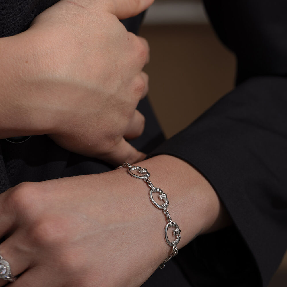 Sterling Silver Claddagh Bracelet image number 1