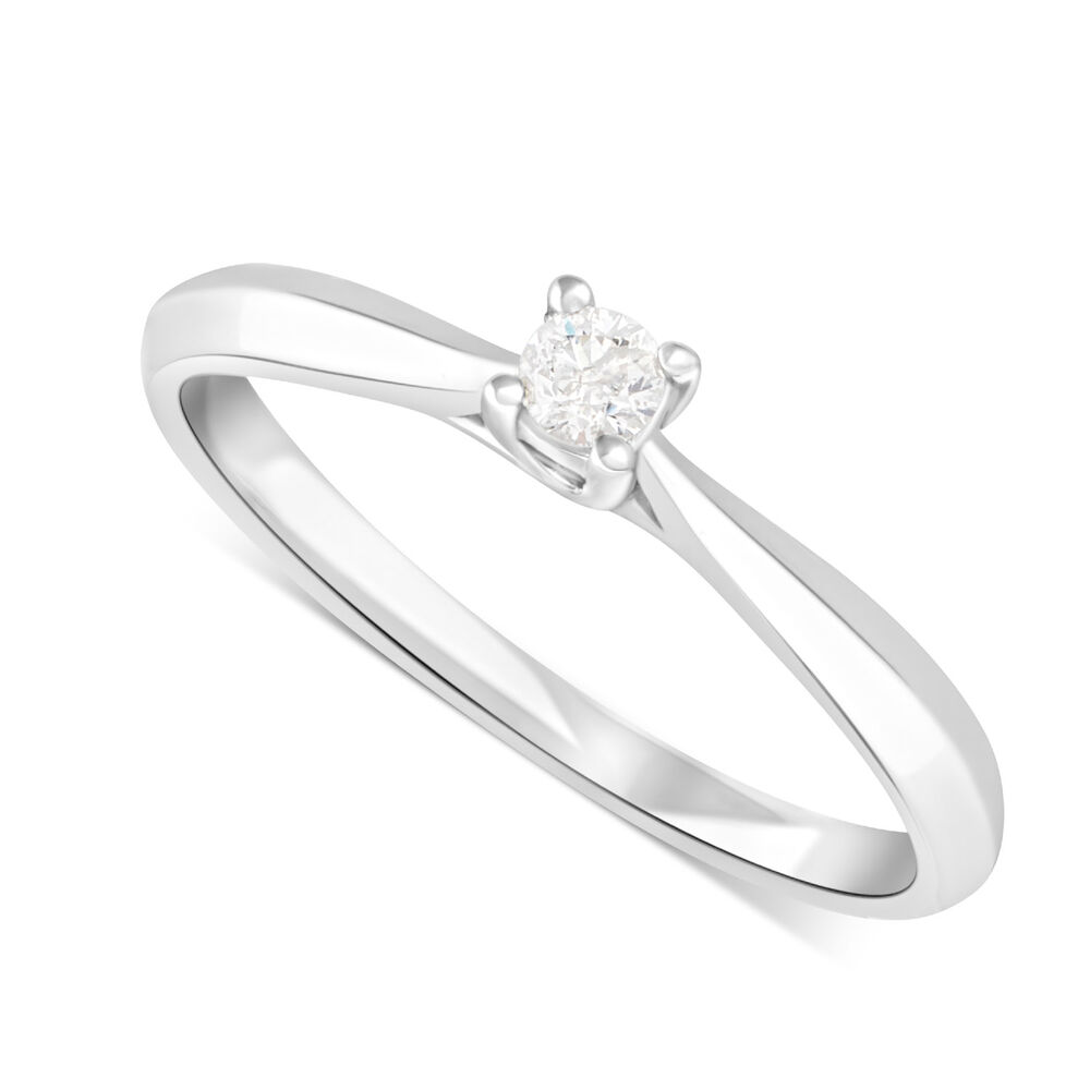 9ct White Gold Engagement Ring